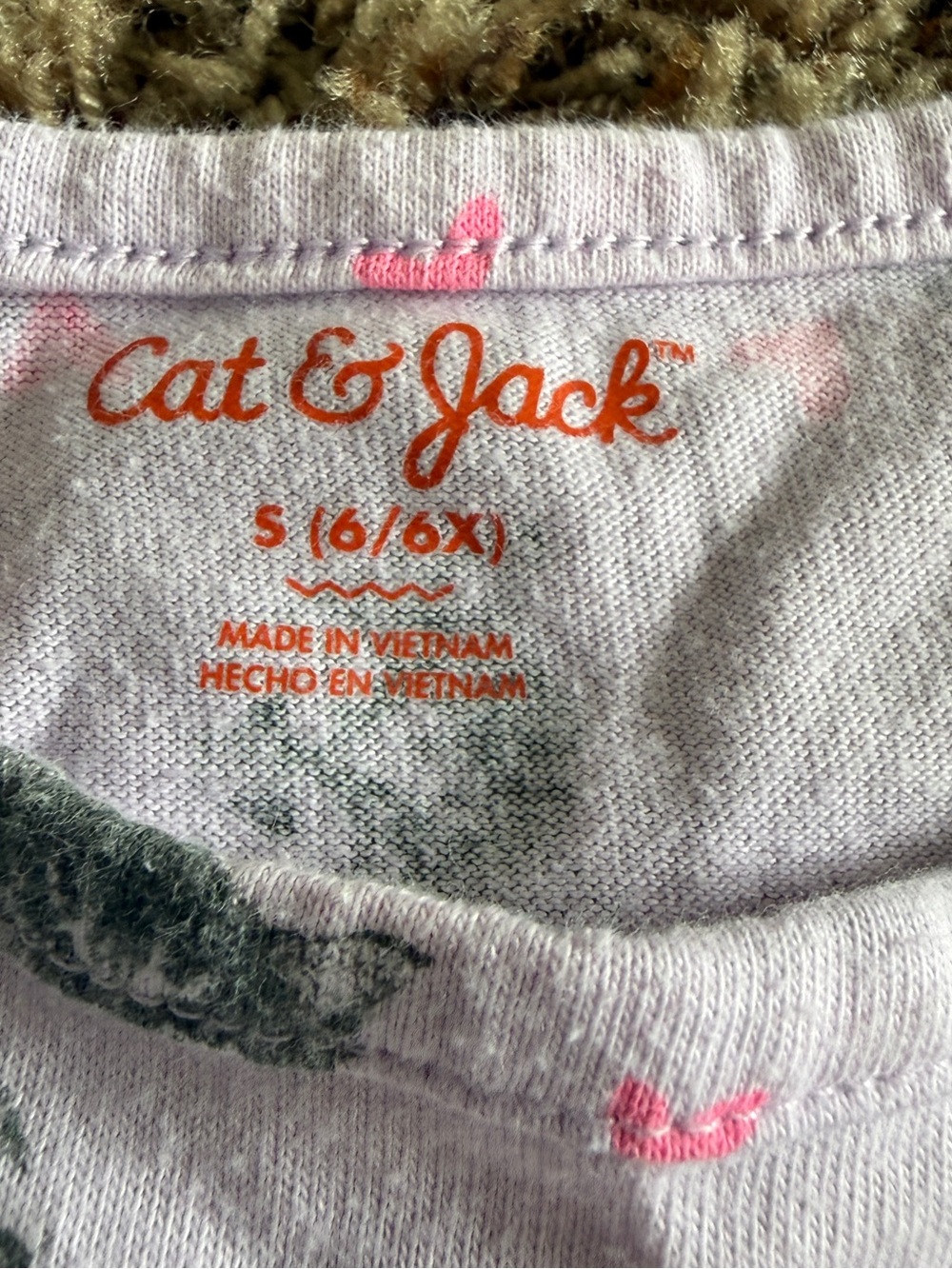 Cat & Jack Girls' lavender Kitty Print Dress - Pink Accents - Picture 4 of 4